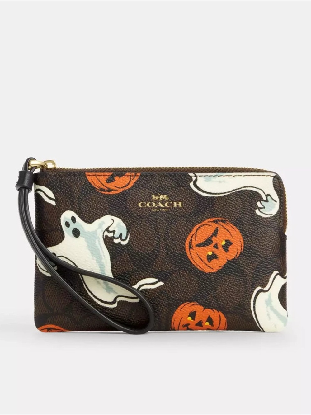 Coach Zip Wristlet in Signature Canvas Halloween